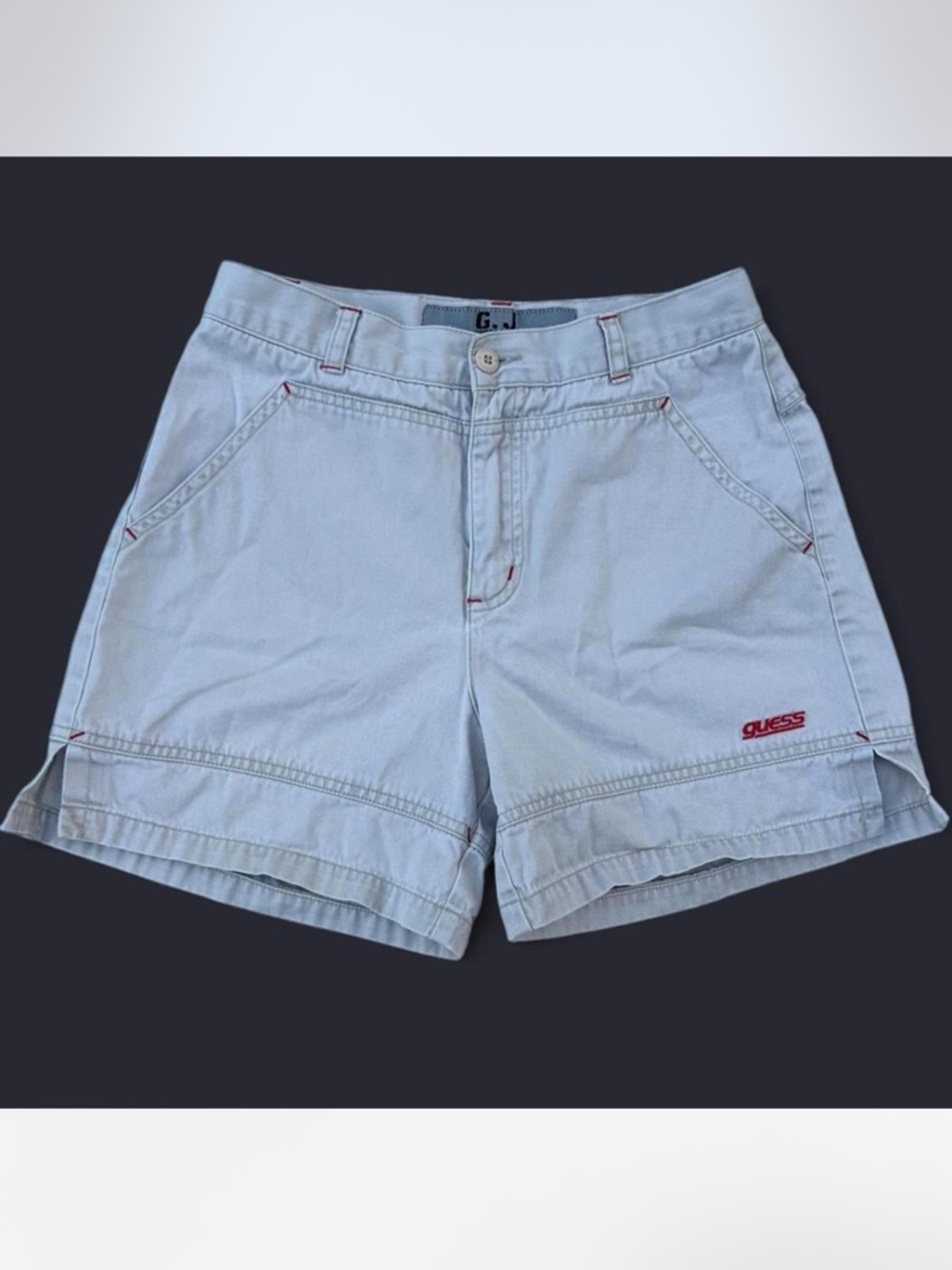 Vintage Guess Khaki Tan Shorts, Y2K Granola Summer Streetwear Grunge Utility